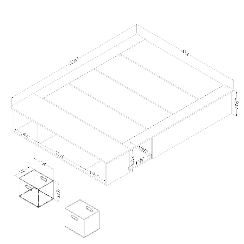 Vito Storage Bed, Pure White. Picture 4