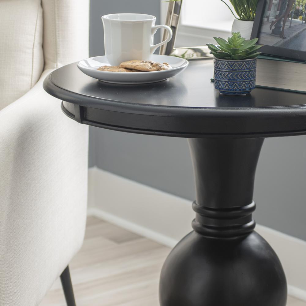 Adeline Round Accent Table Black. Picture 5