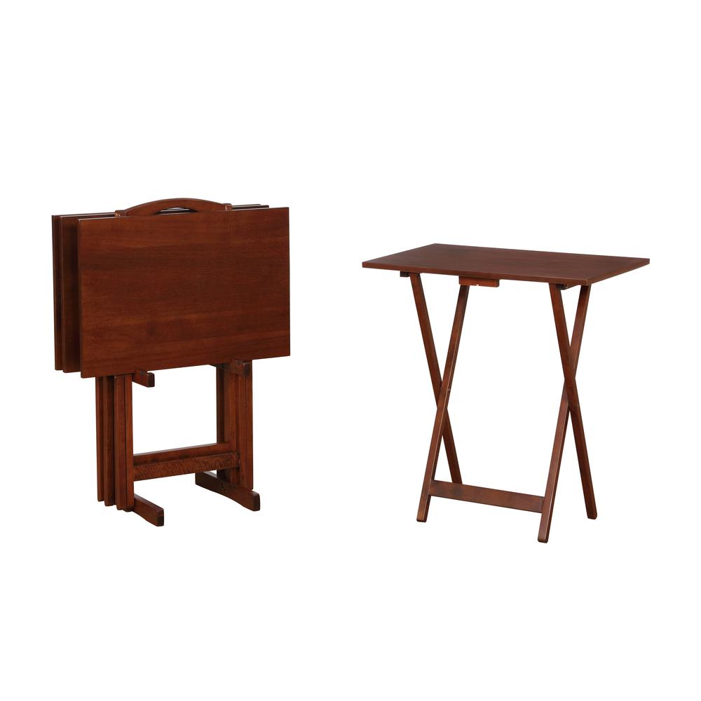 Hazelnut Tray Tables. Picture 1