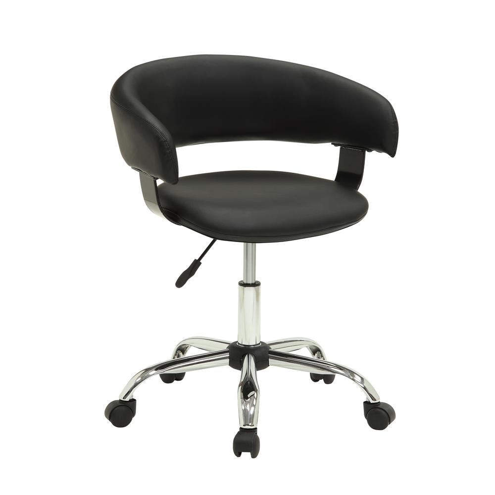 Black Gas Lift Desk Chair. Picture 1