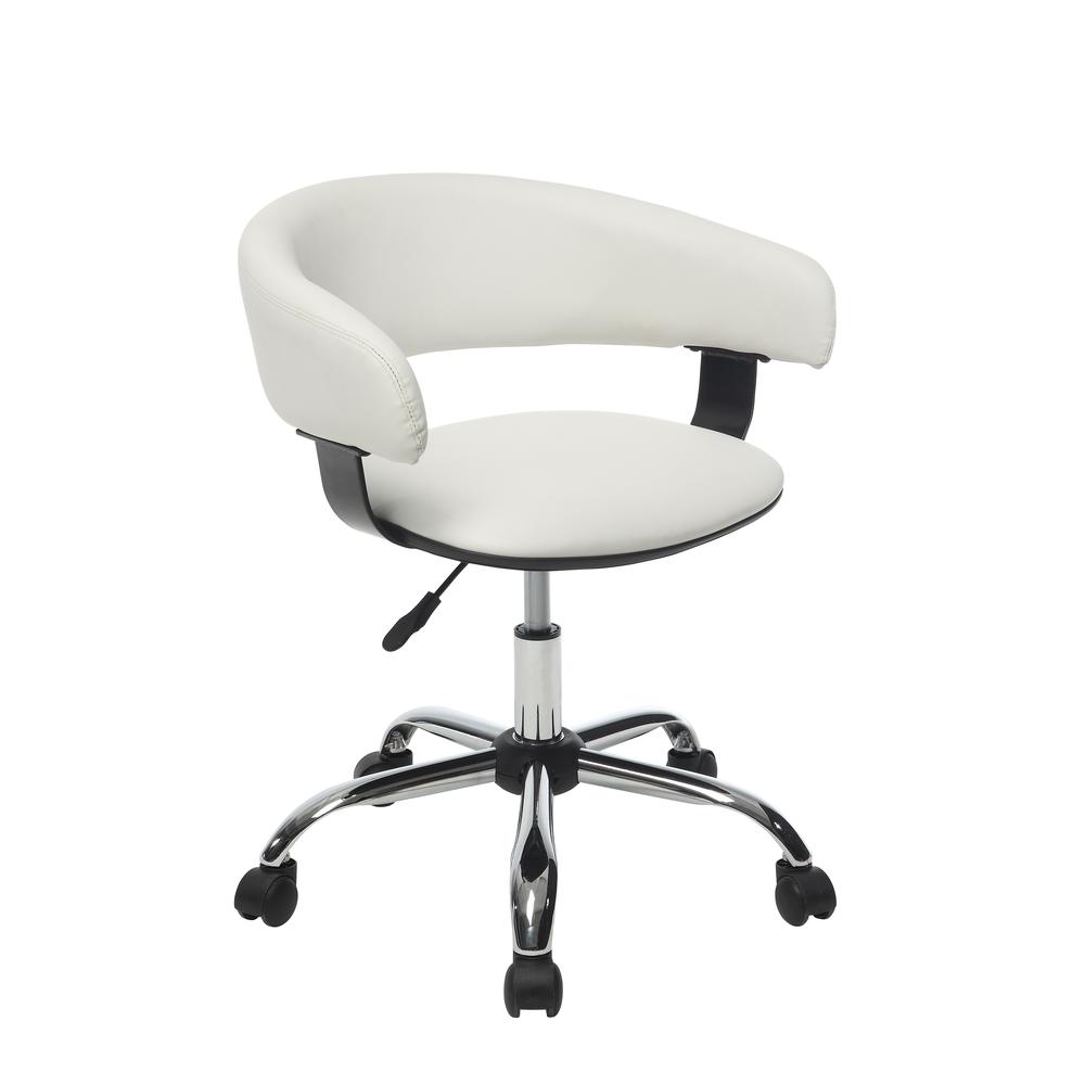 White Gas Lift Desk Chair. Picture 1