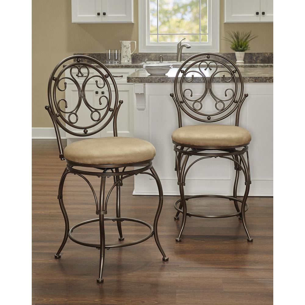 Big and Tall Scroll Circle Back Counter Stool. Picture 20