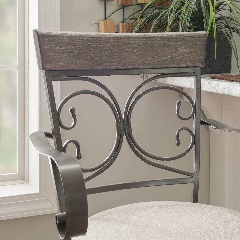 Beeson Big And Tall Barstool Arm Pewter. Picture 9