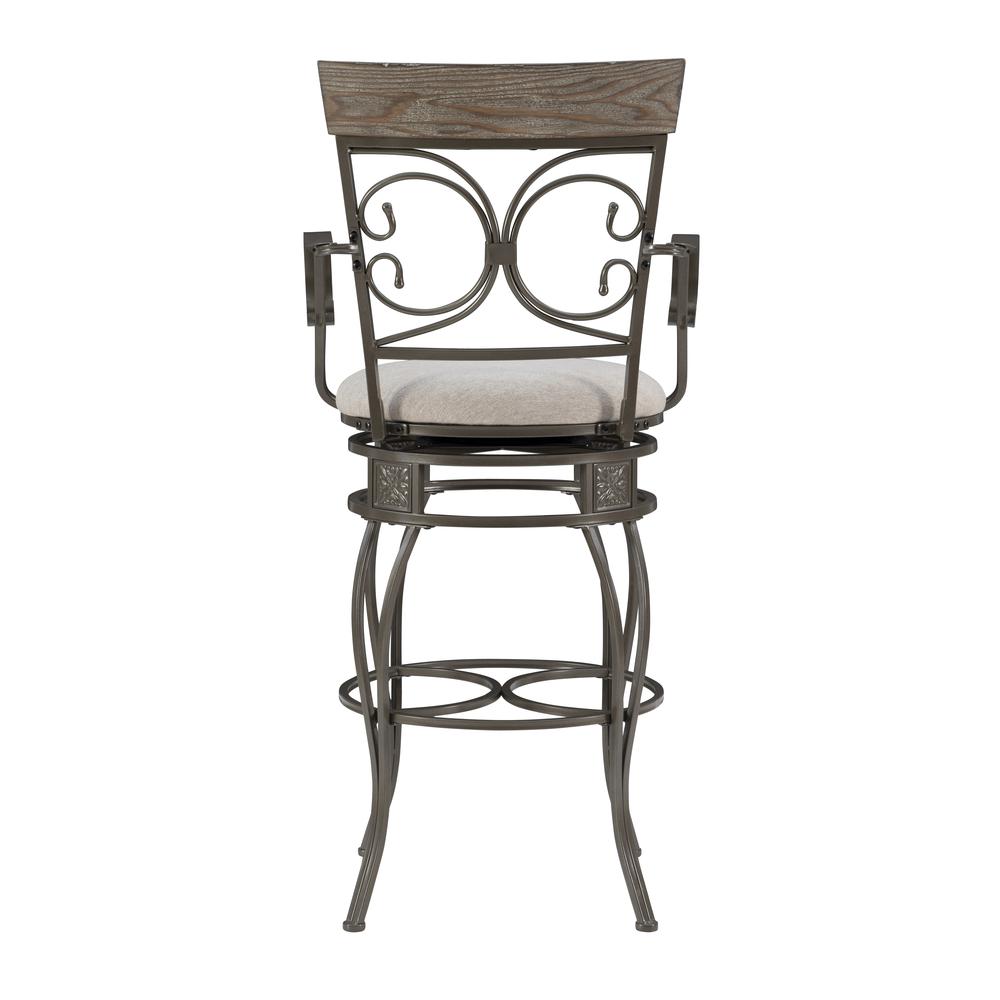 Beeson Big And Tall Barstool Arm Pewter. Picture 4