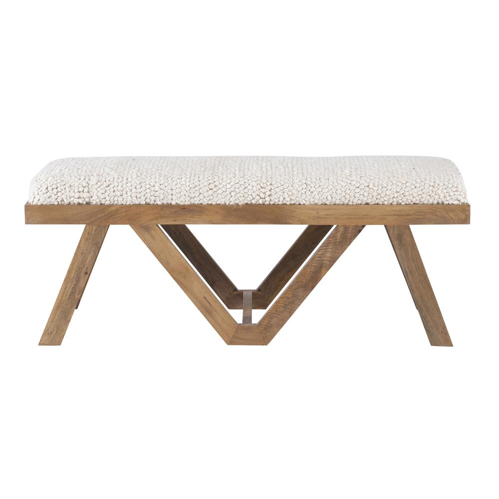 Byan Upholstered Bench Brown. Picture 1