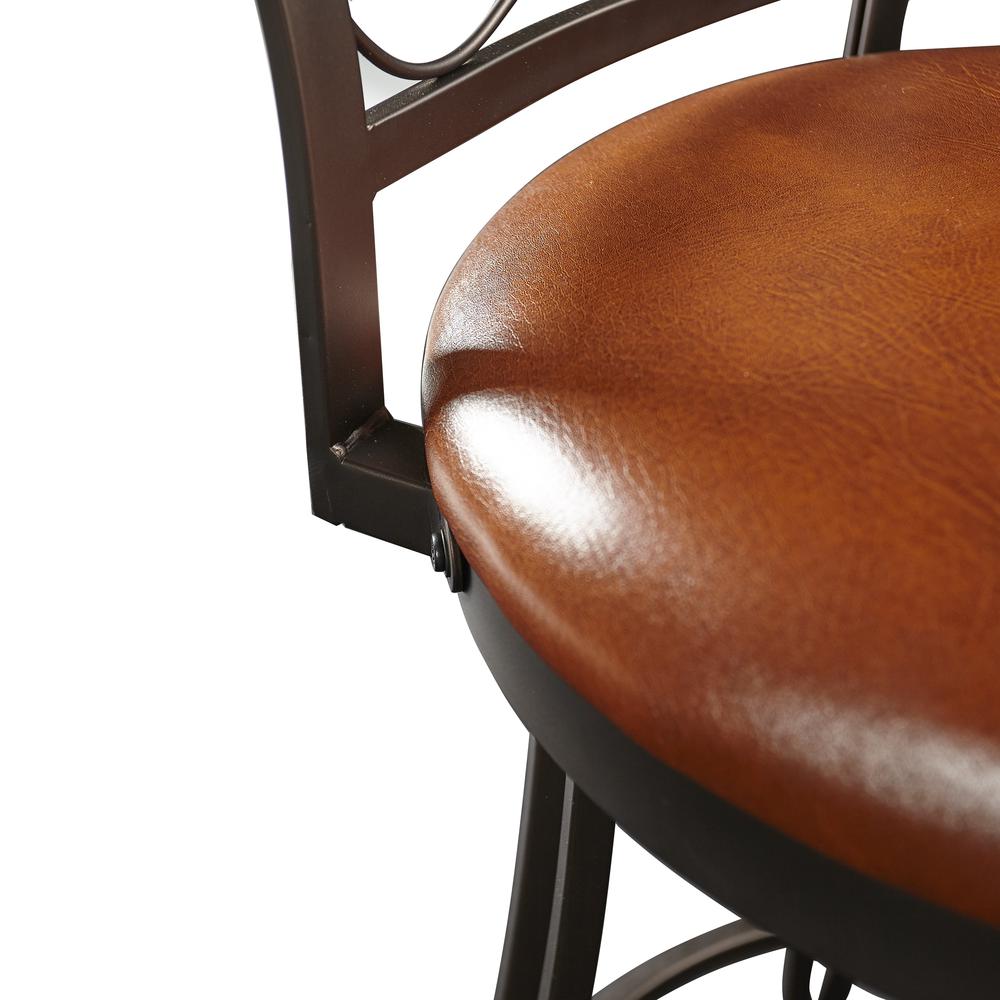 Bronze with Muted Copper Stamped Back Counter Stool. Picture 9