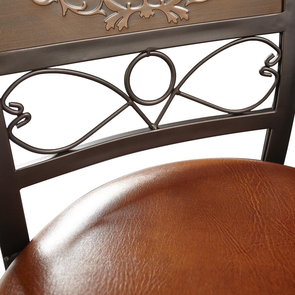 Bronze with Muted Copper Stamped Back Counter Stool. Picture 10