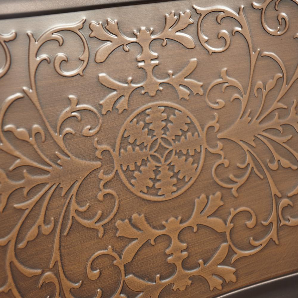 Bronze with Muted Copper Stamped Back Counter Stool. Picture 11