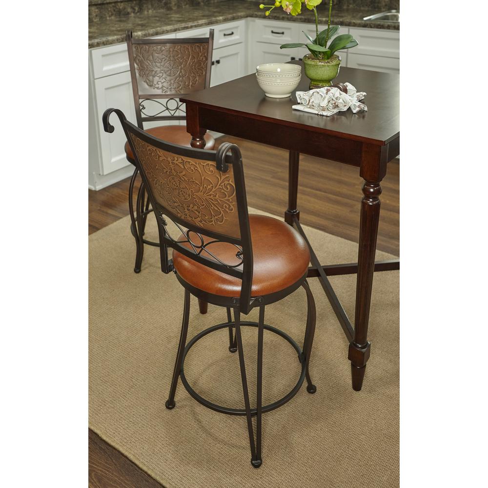 Bronze with Muted Copper Stamped Back Counter Stool. Picture 15