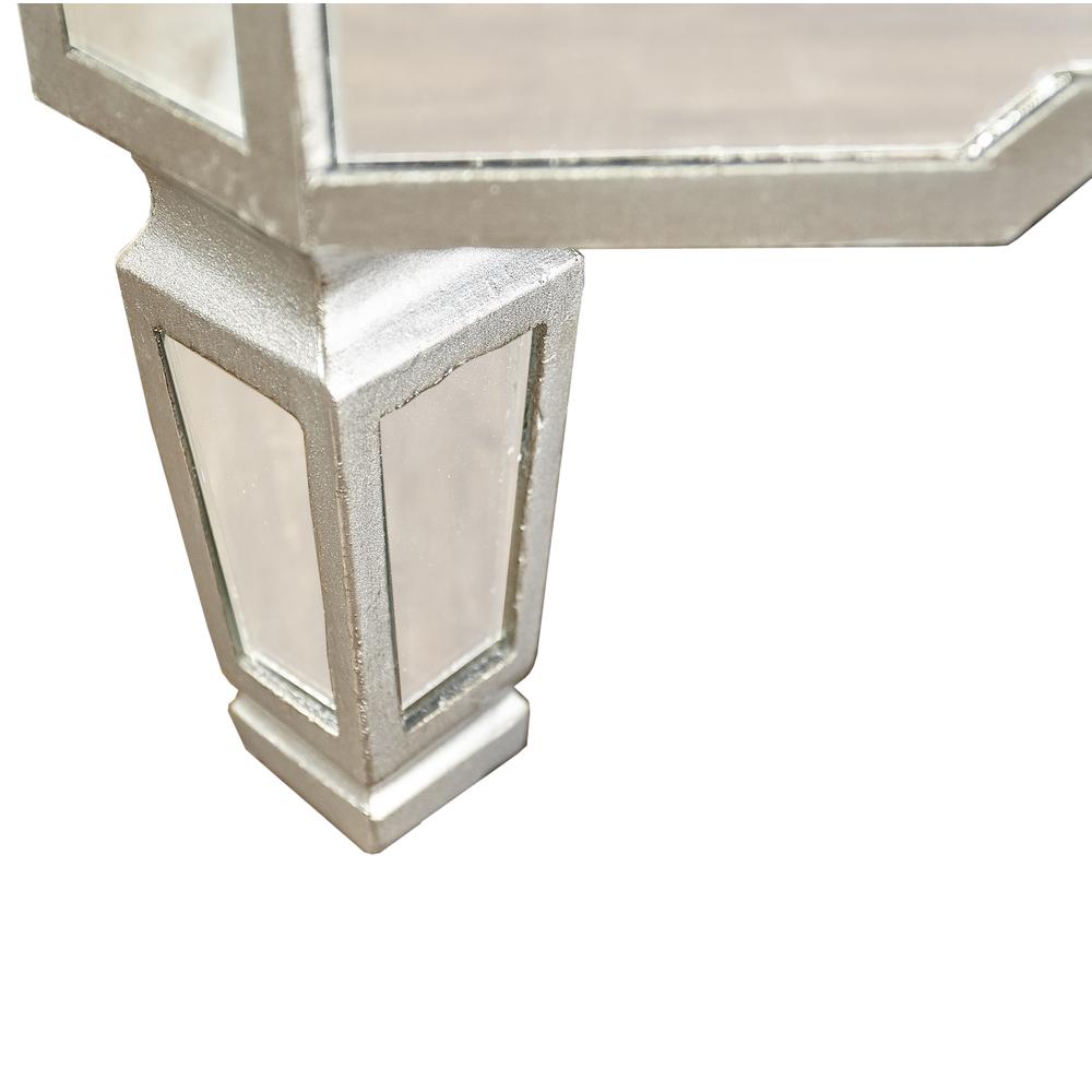 Mirrored 1-Drawer, 2-Door Console. Picture 1