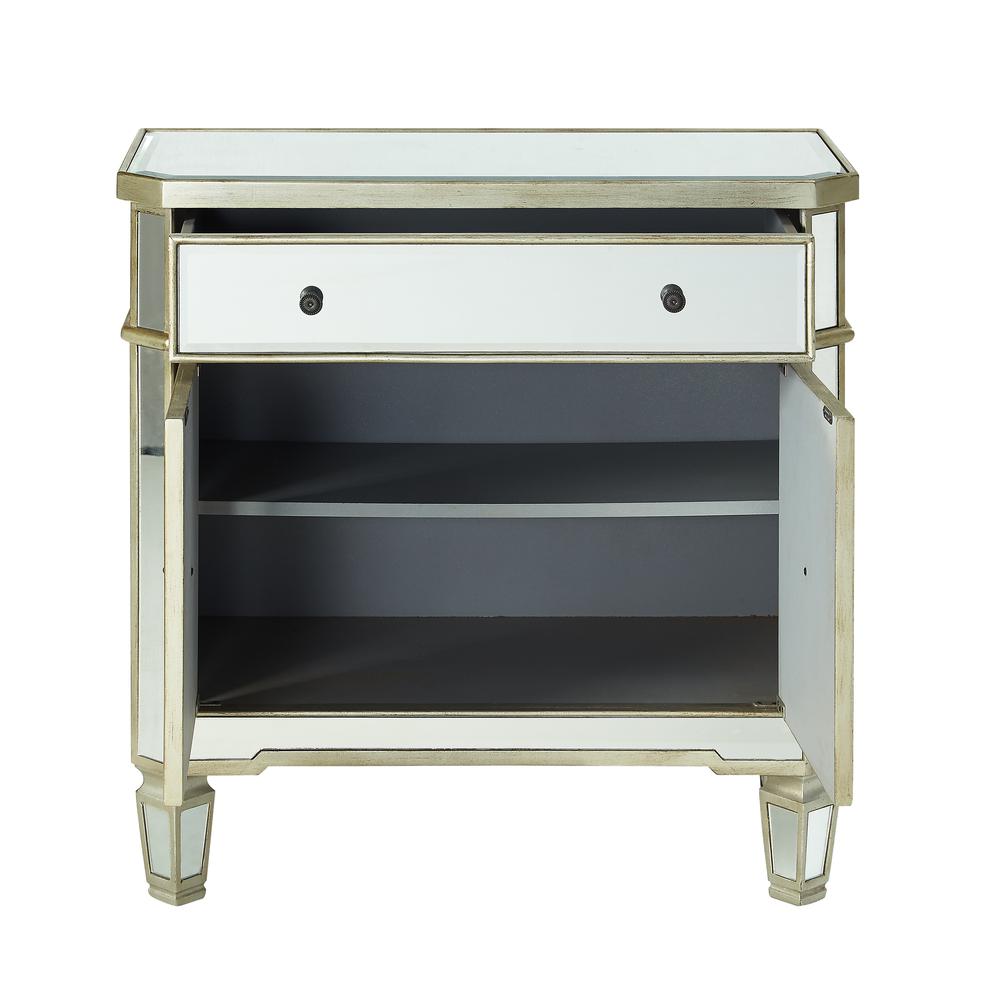 Mirrored 1-Drawer, 2-Door Console. Picture 10