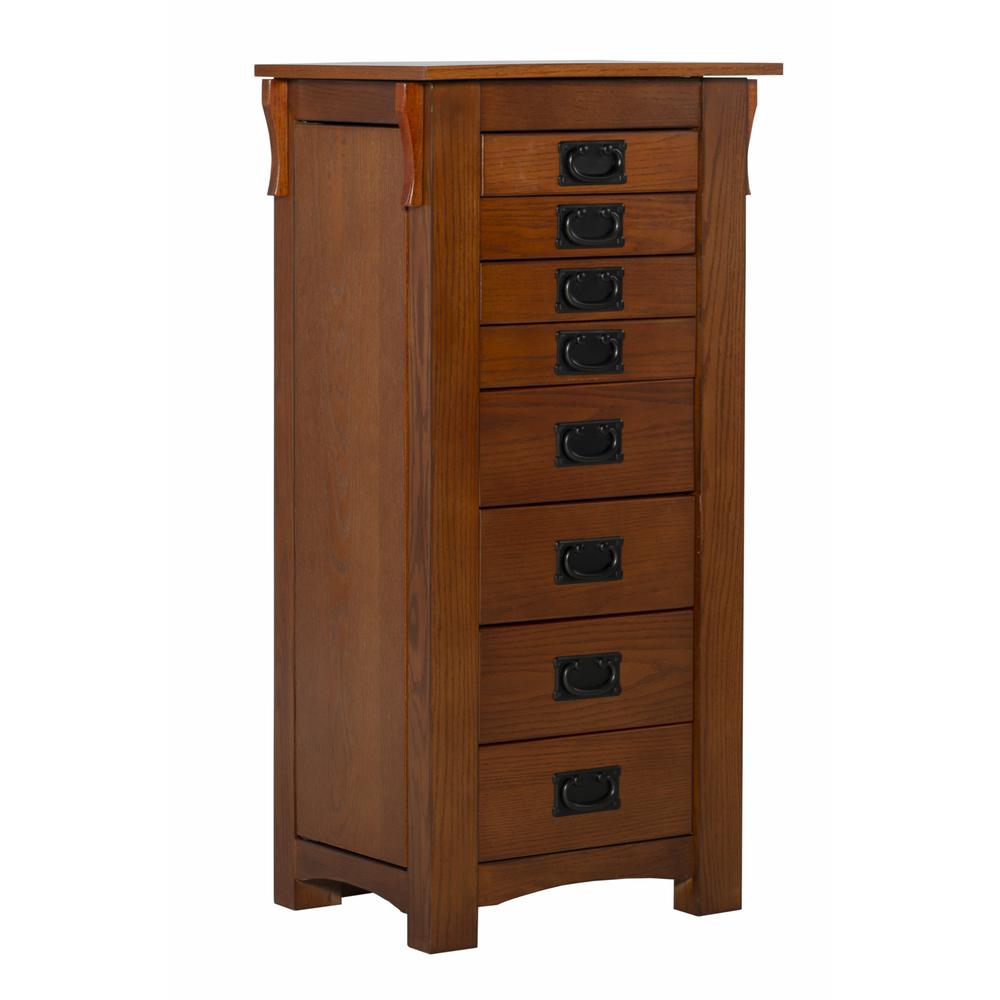 Mission Oak Jewelry Armoire. Picture 1