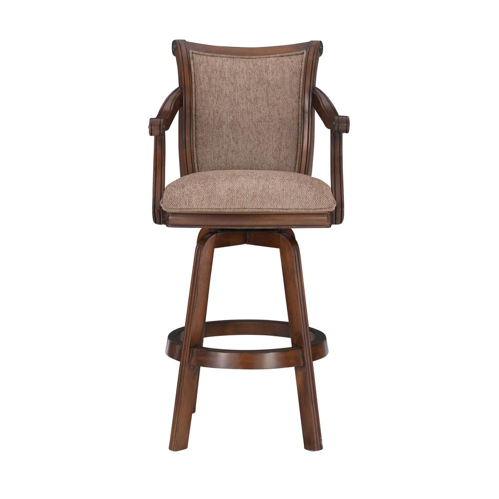 Brandon Warm Cherry Swivel Bar Stool. Picture 1