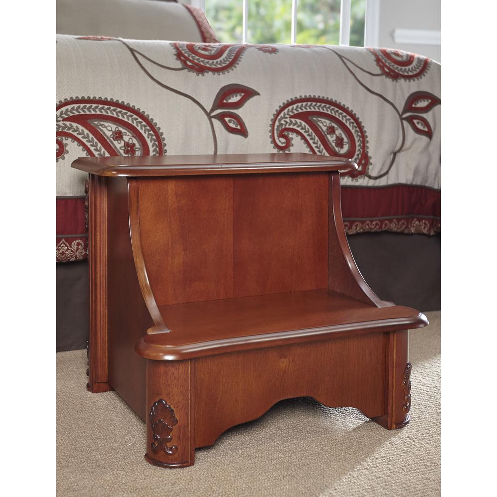 Woodbury Mahogany Bed Steps with Storage. Picture 8