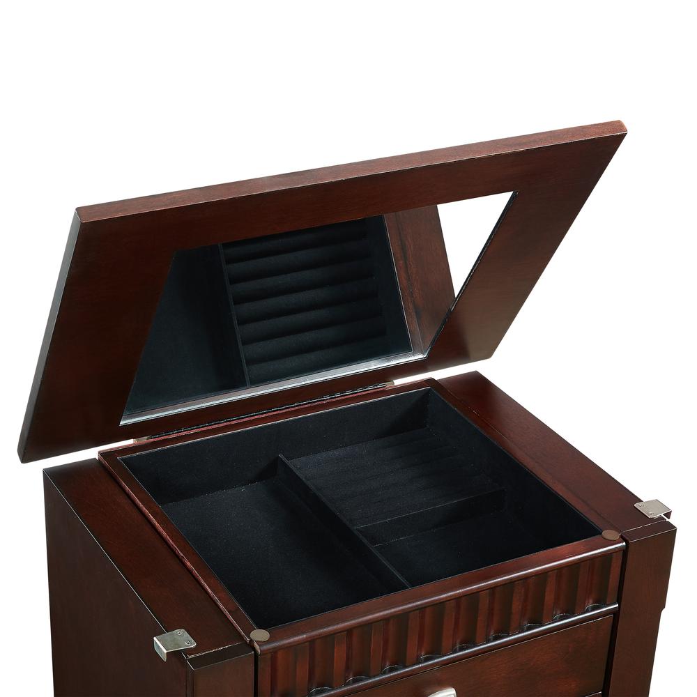 Contemporary Merlot Jewelry Armoire. Picture 4