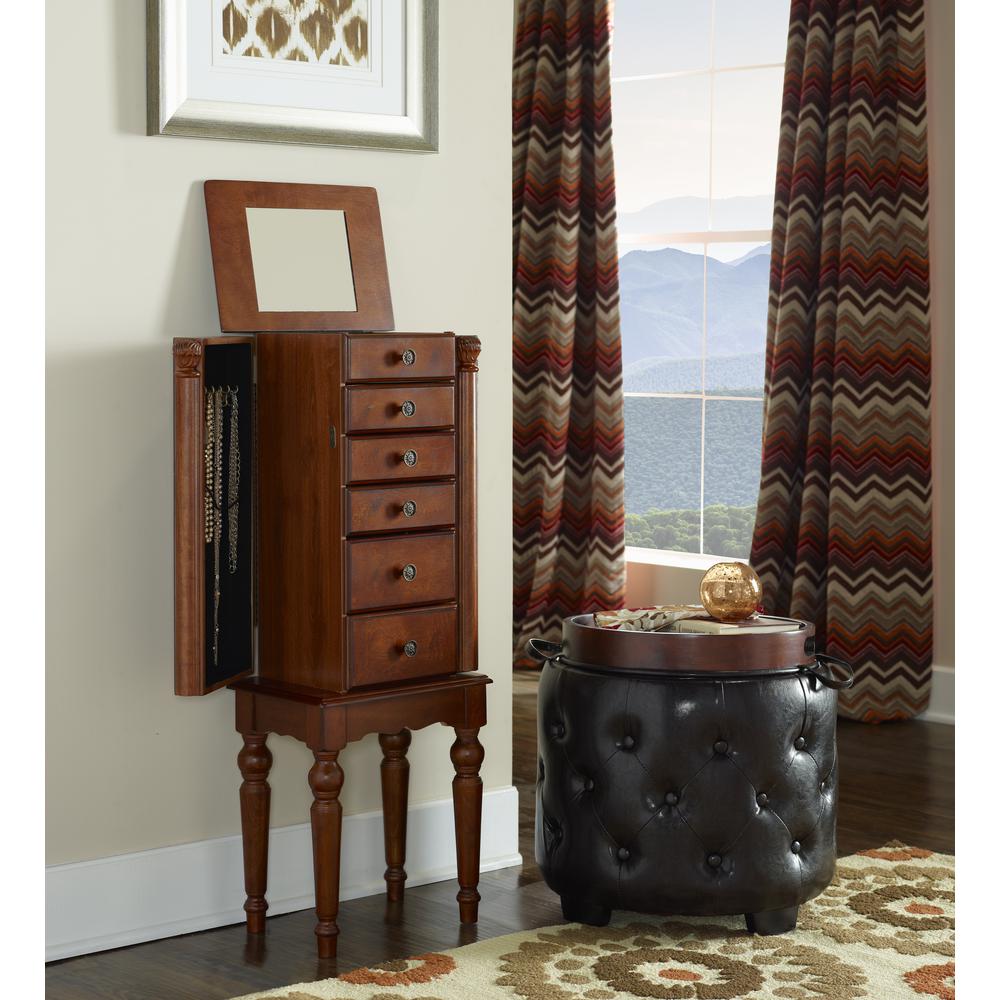 Deep Cherry Jewelry Armoire. Picture 6