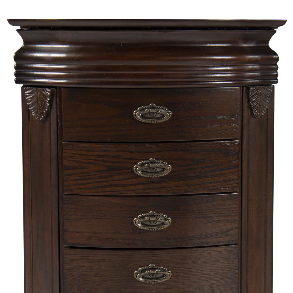 Italian Influenced Transitional Espresso Jewelry Armoire. Picture 8