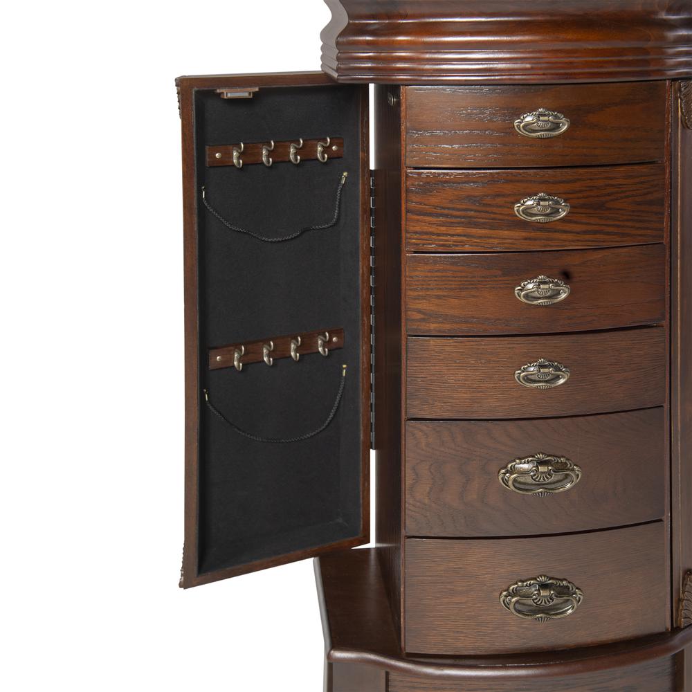 Italian Influenced Transitional Espresso Jewelry Armoire. Picture 4