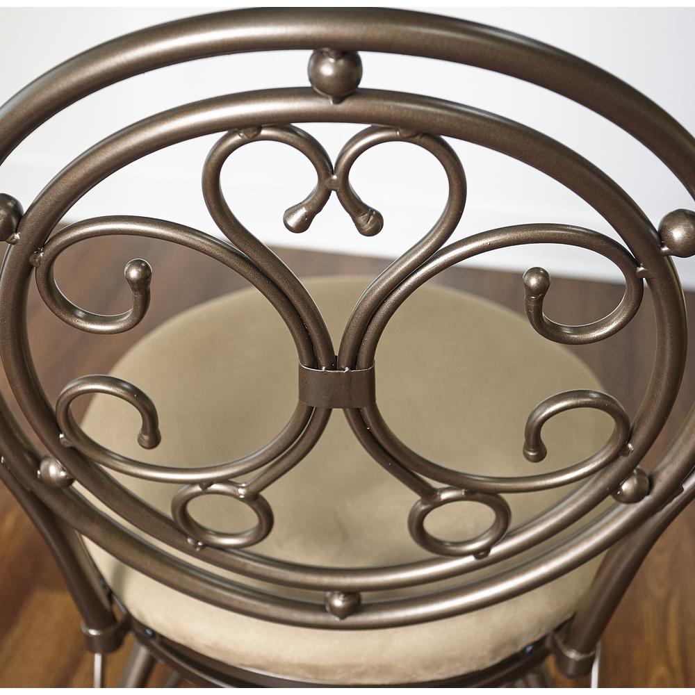 Big and Tall Scroll Circle Back Counter Stool. Picture 9