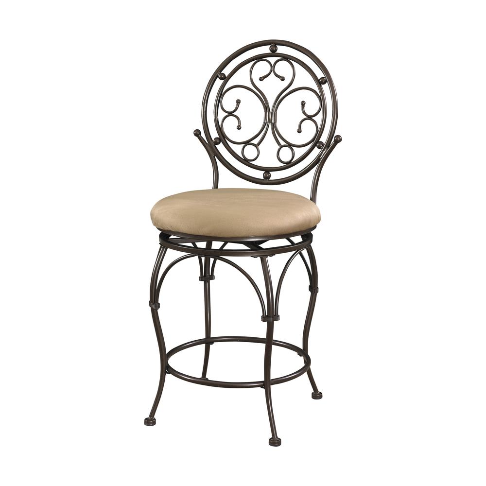 Big and Tall Scroll Circle Back Counter Stool. Picture 1