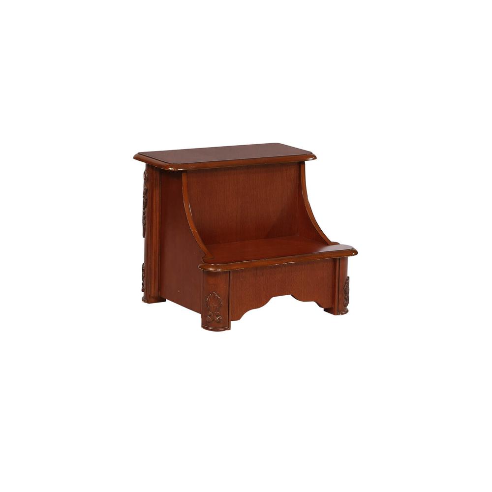 Woodbury Mahogany Bed Steps with Storage. Picture 1