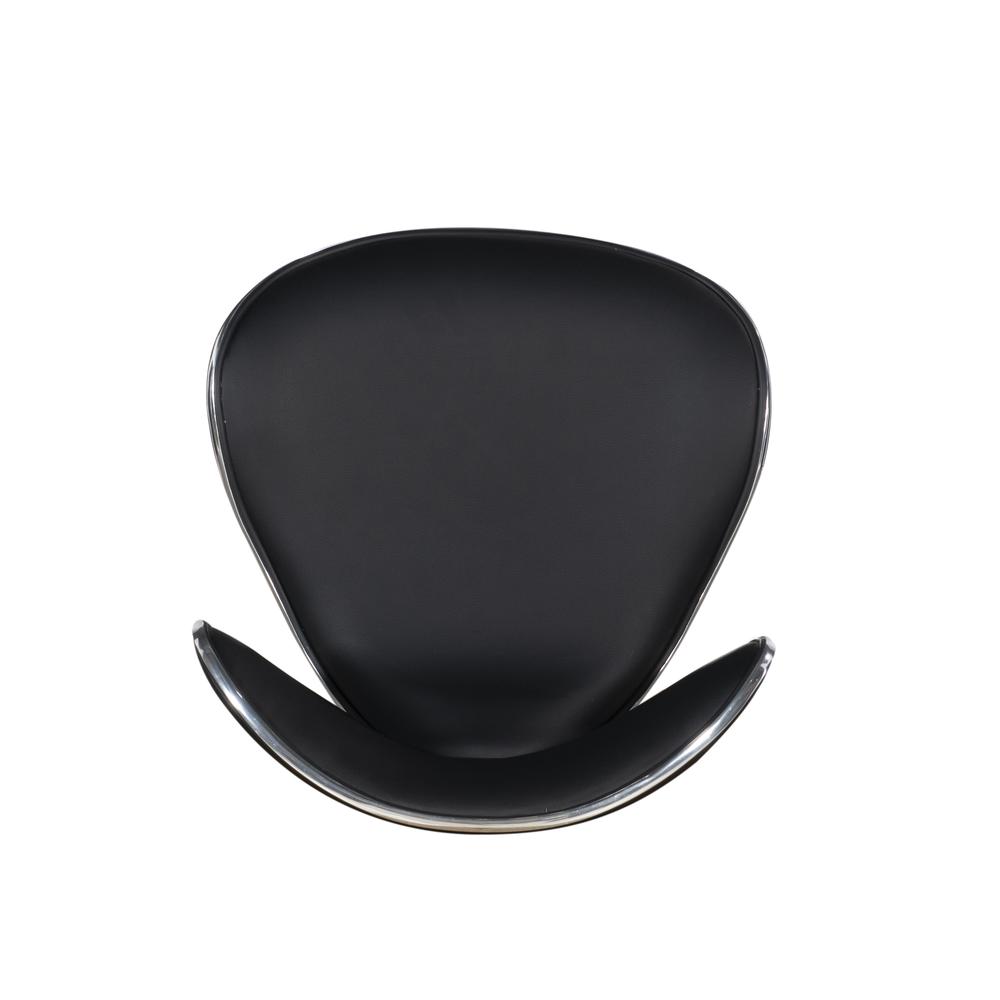 Chrome and Black PU Barstool. Picture 4