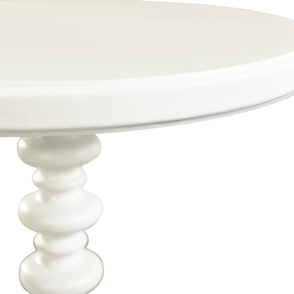 White Round Spindle Table. Picture 4