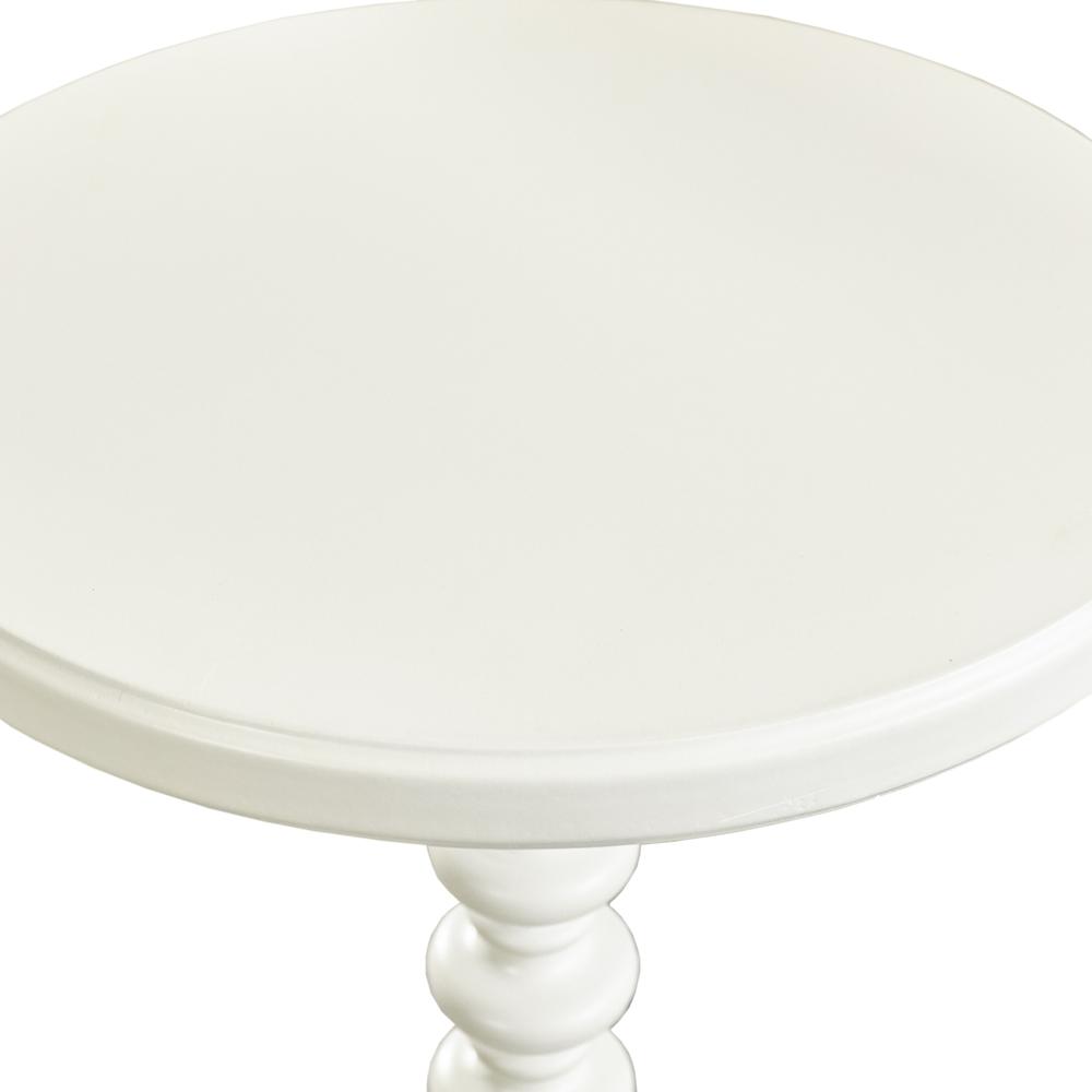 White Round Spindle Table. Picture 5