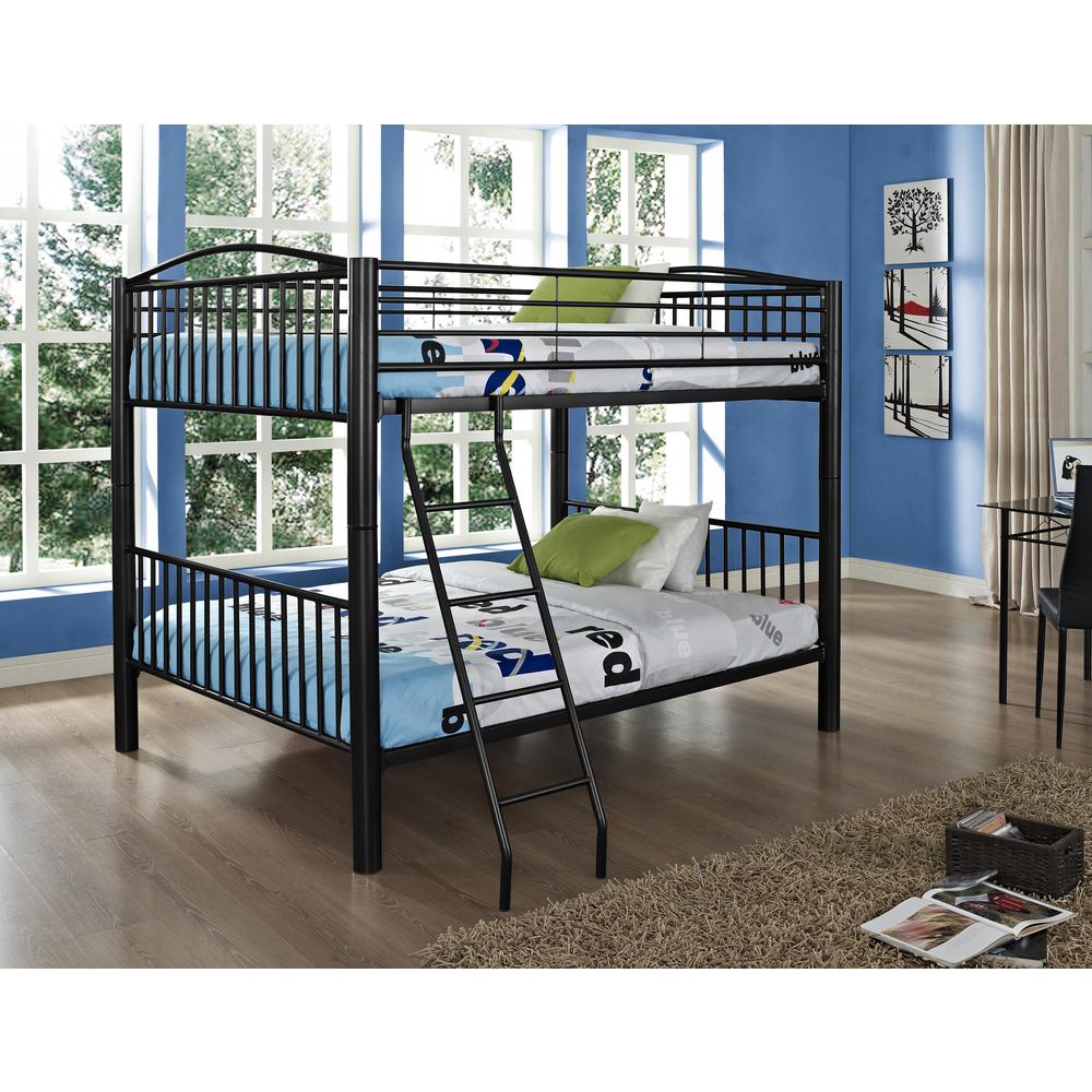 Heavy Metal Black Full Over Full Bunk Bed. Picture 3