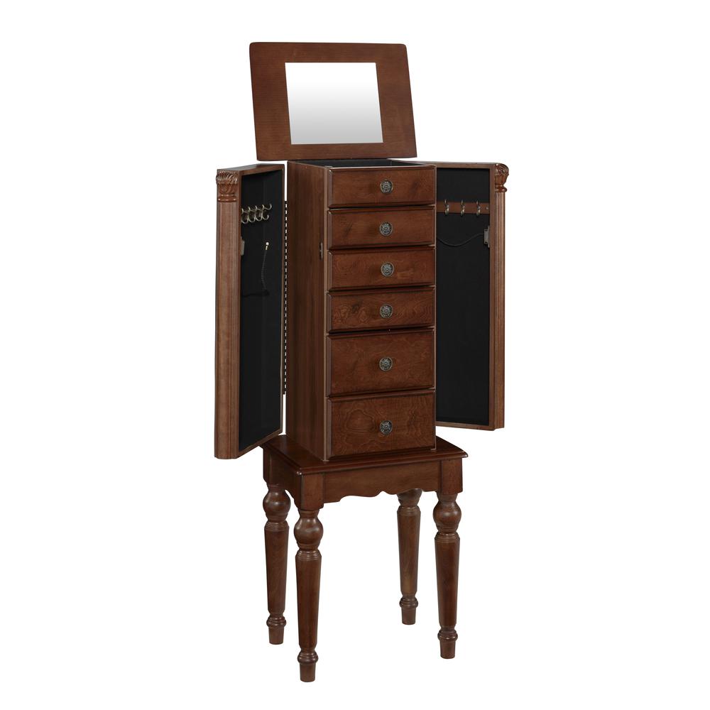 Deep Cherry Jewelry Armoire. Picture 5
