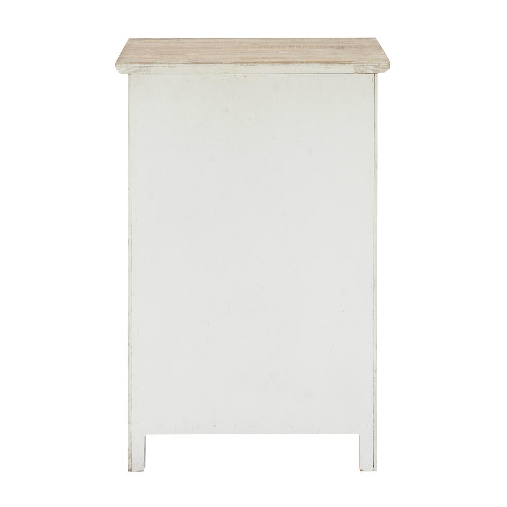 Caspian Fish Storage Side End Table, White. Picture 3