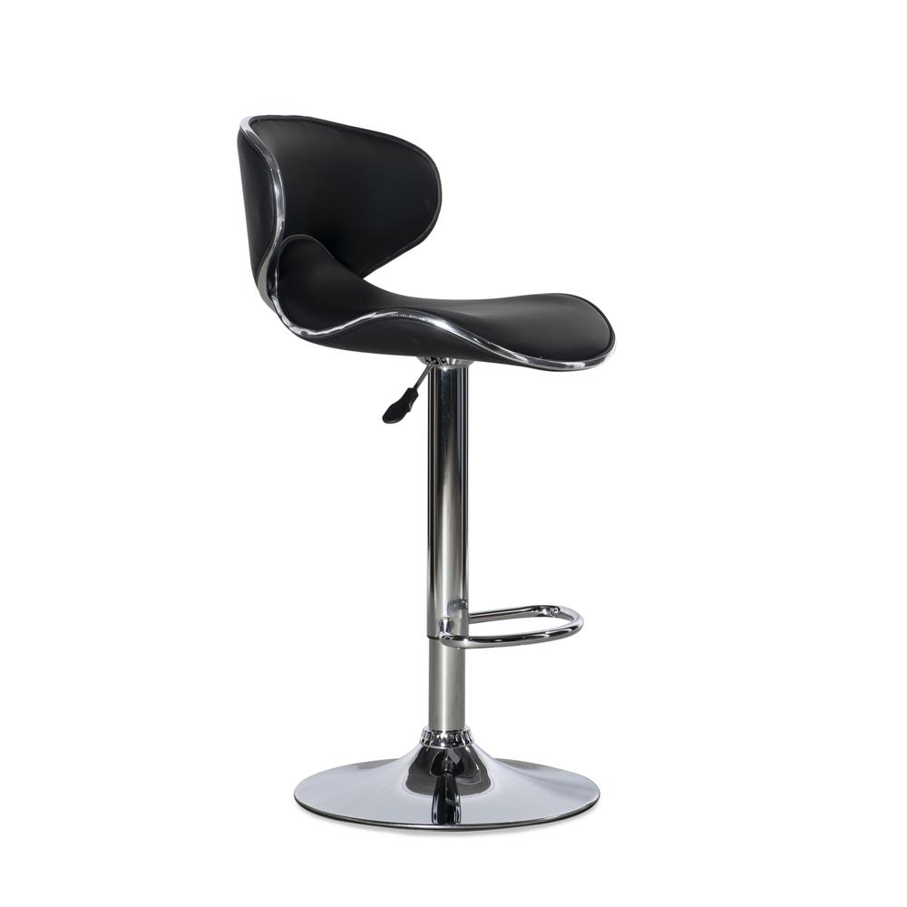 Chrome and Black PU Barstool. Picture 5