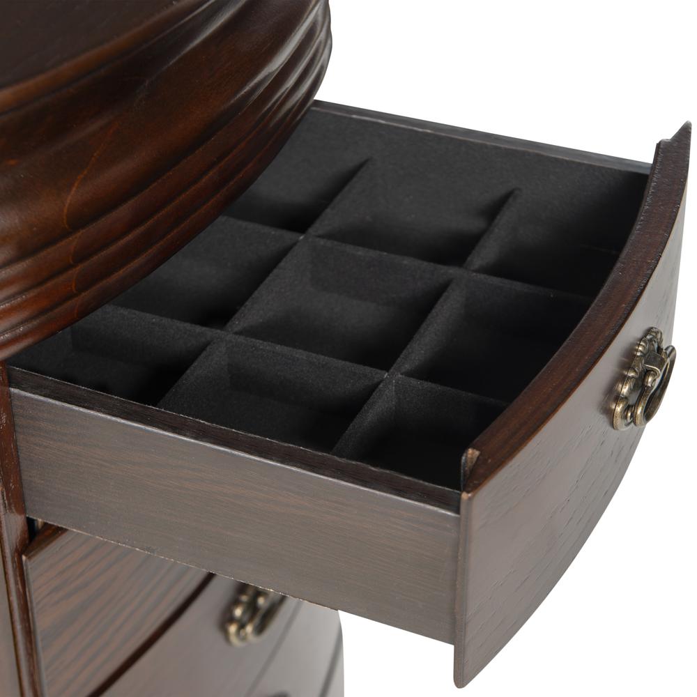 Italian Influenced Transitional Espresso Jewelry Armoire. Picture 1
