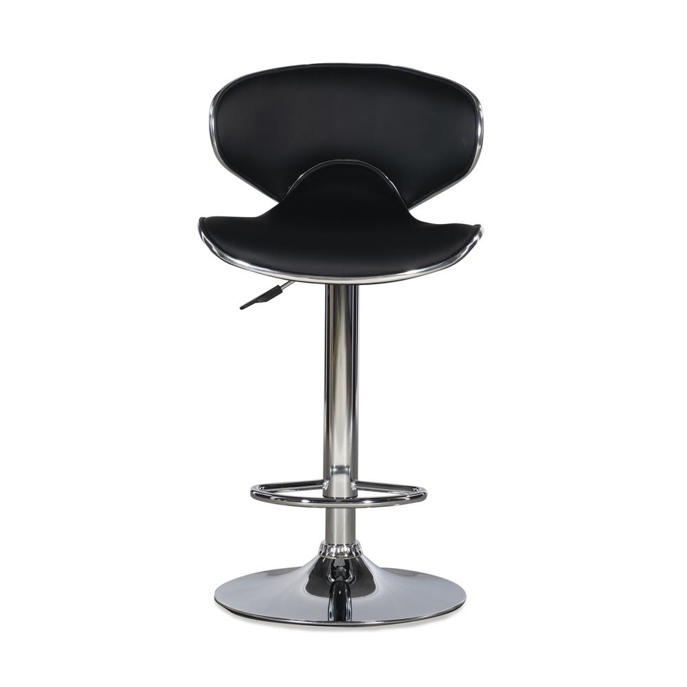 Chrome and Black PU Barstool. Picture 6