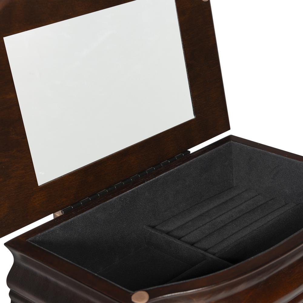 Italian Influenced Transitional Espresso Jewelry Armoire. Picture 5
