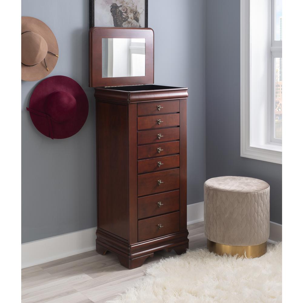 Louis Philippe Marquis Cherry Jewelry Armoire. Picture 10