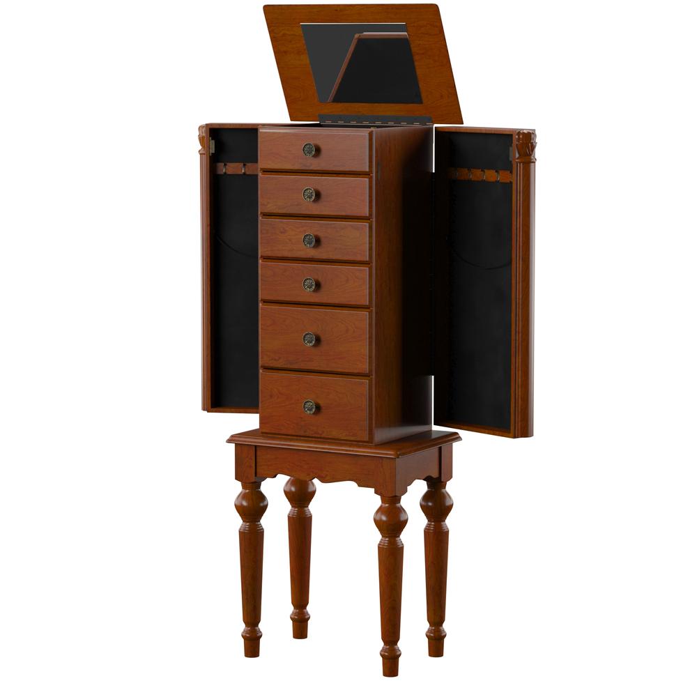 Deep Cherry Jewelry Armoire. Picture 3