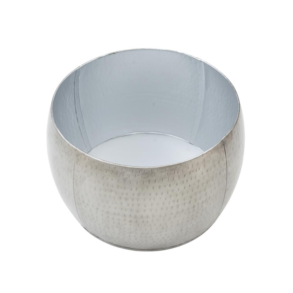 Royce Small Silver Drum With  Storage. Picture 5