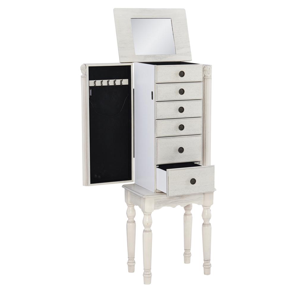 Imogen Jewelry Armoire  Off White. Picture 7