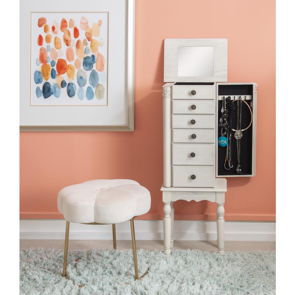 Imogen Jewelry Armoire  Off White. Picture 10