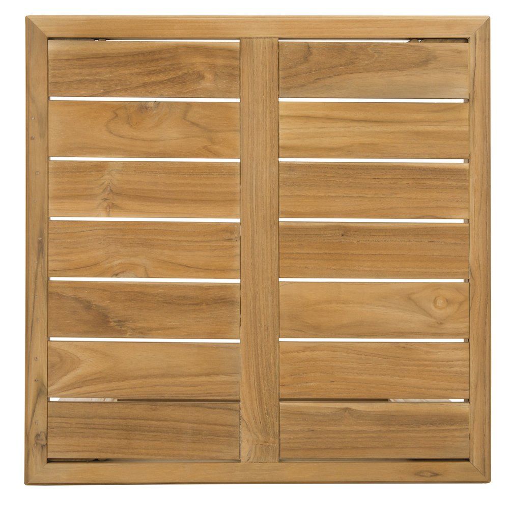 Couture Montford Contemporary Teak End Table, Natural Teak. Picture 6