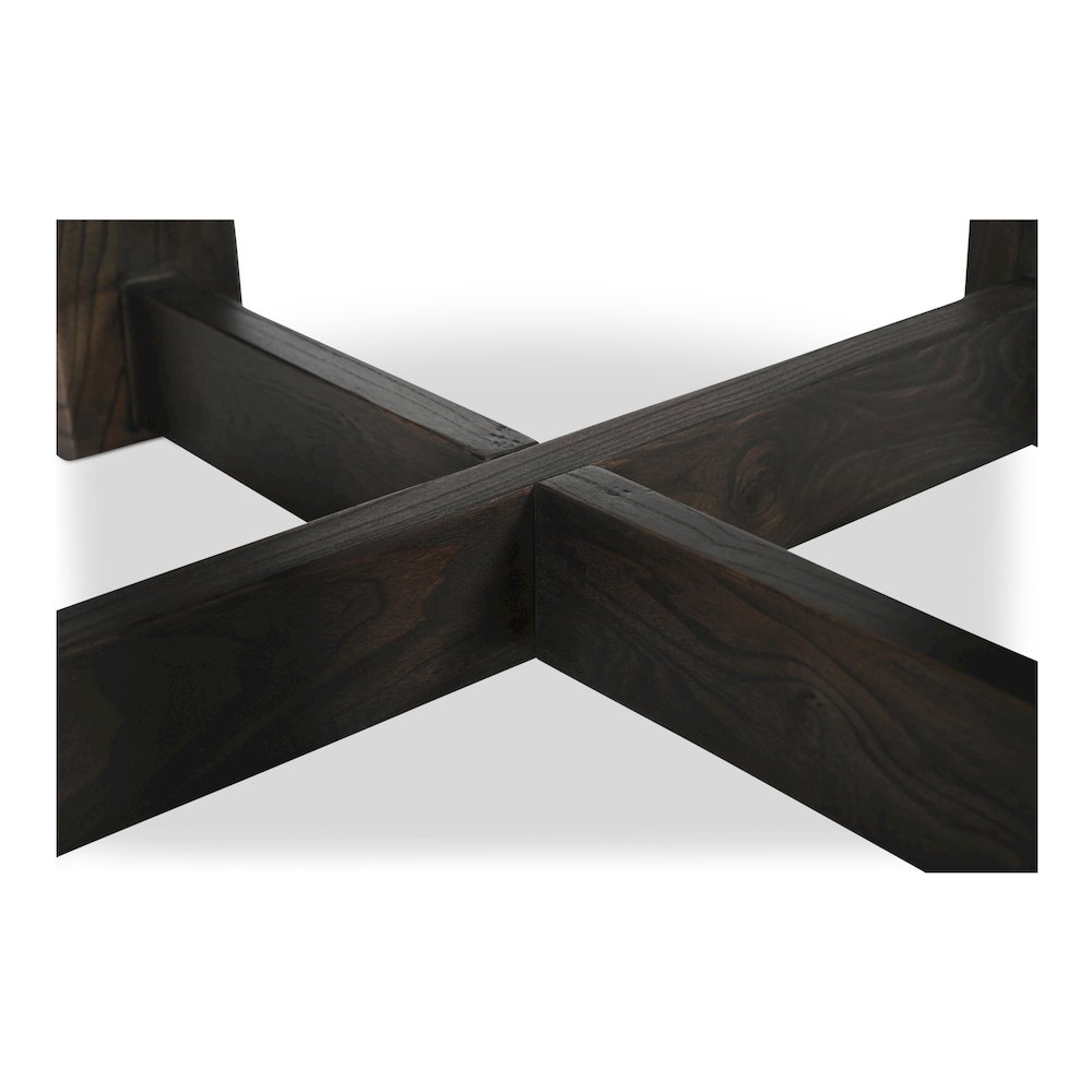Glenn Round Dining Table Dark Brown. Picture 5