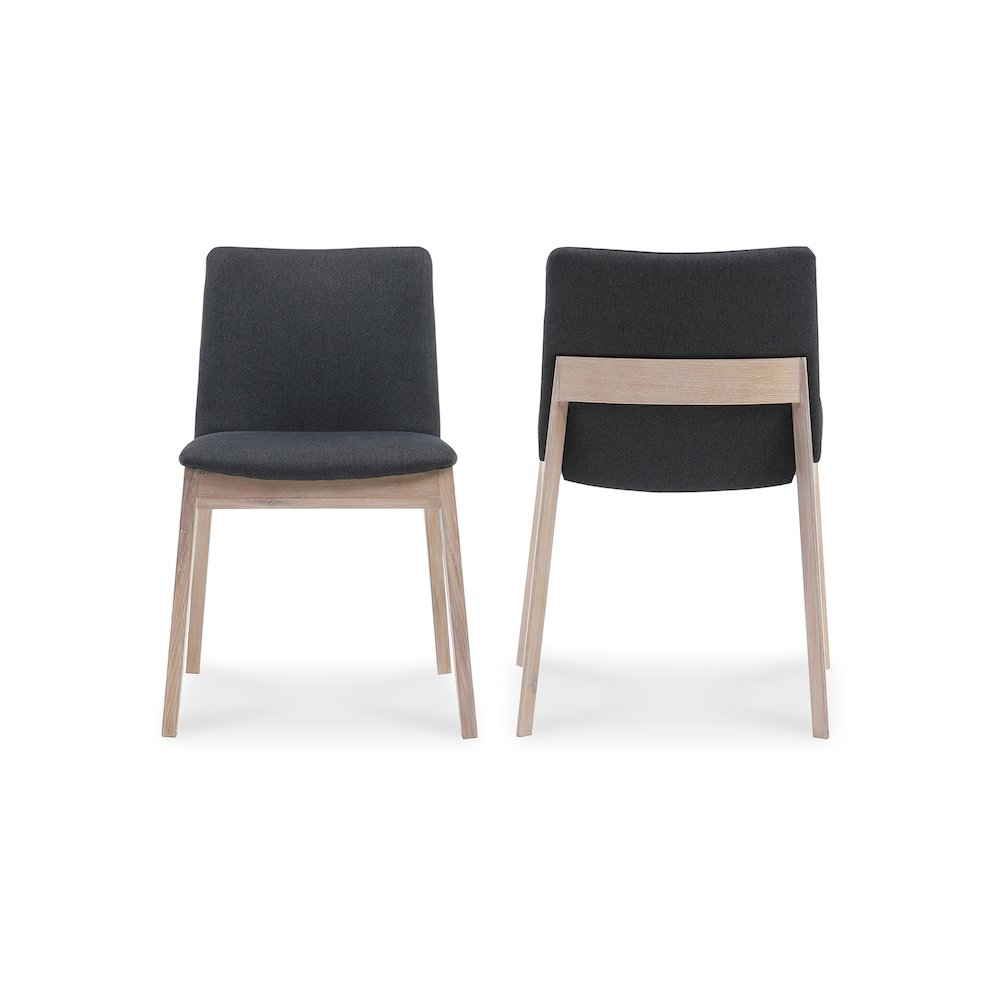 Deco Oak Dining Chair Dark Grey - Set Of Two. Picture 10
