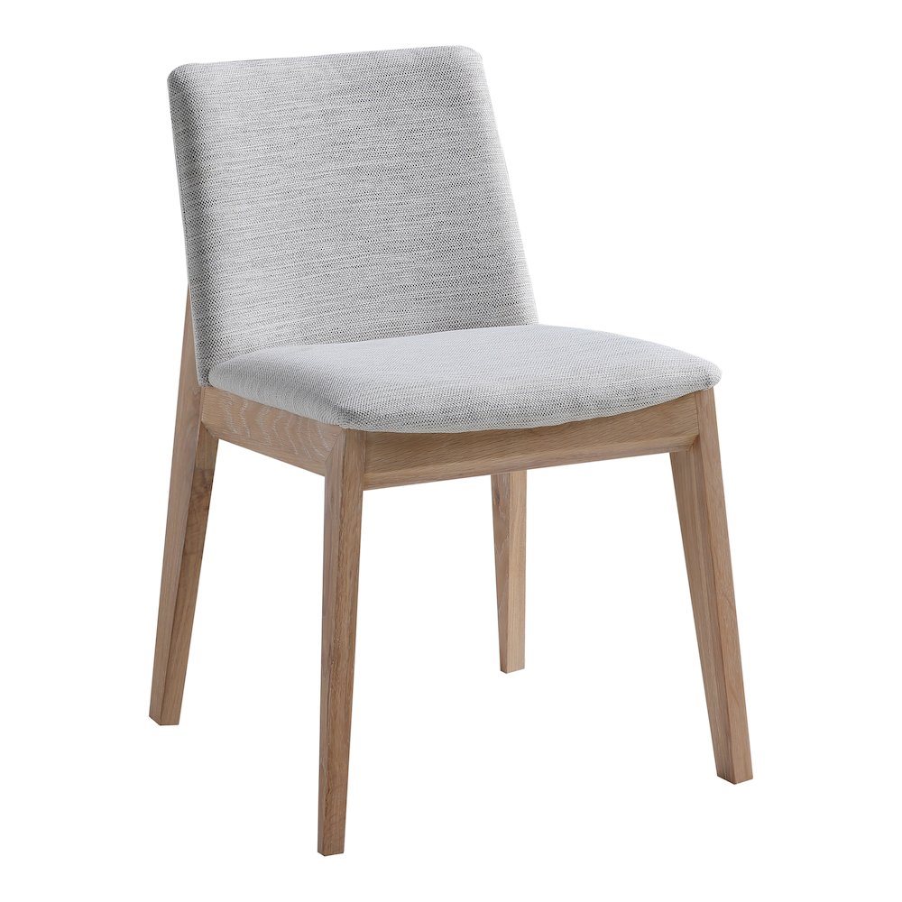 Deco Oak Dining Chair Light Grey - Set Of Two. Picture 11