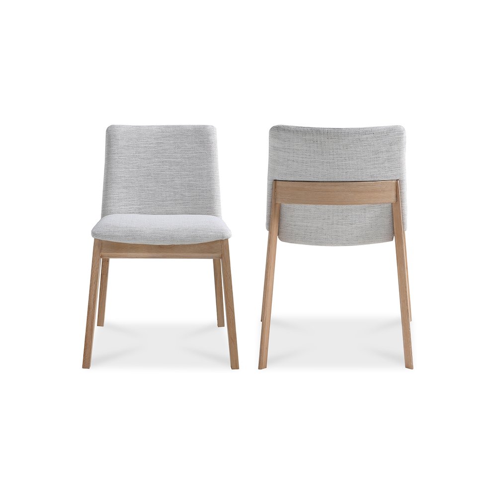 Deco Oak Dining Chair Light Grey - Set Of Two. Picture 10