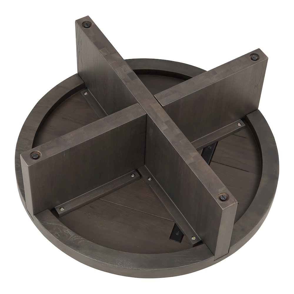 Folke Round Coffee Table Dark Brown. Picture 8