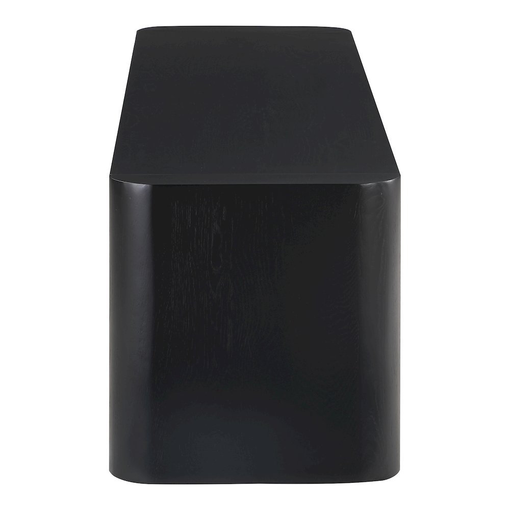 Post Small Dining Bench Black. Picture 7