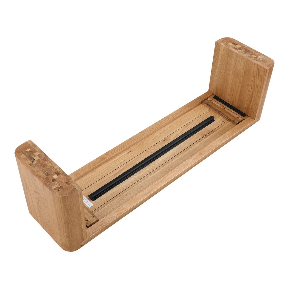Post Small Dining Bench Natural. Picture 8