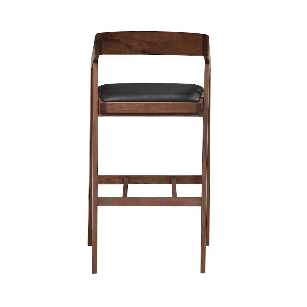 Padma Bar Stool Black Vegan Leather. Picture 5