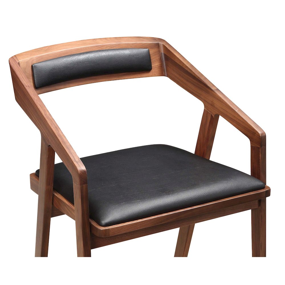 Padma Bar Stool Black Vegan Leather. Picture 6